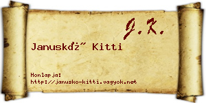 Januskó Kitti névjegykártya